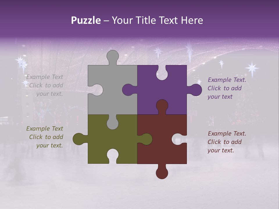 A Group Of People Skating On An Ice Rink PowerPoint Template