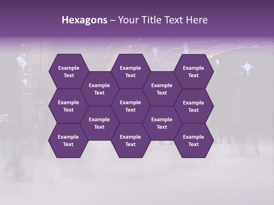 A Group Of People Skating On An Ice Rink PowerPoint Template