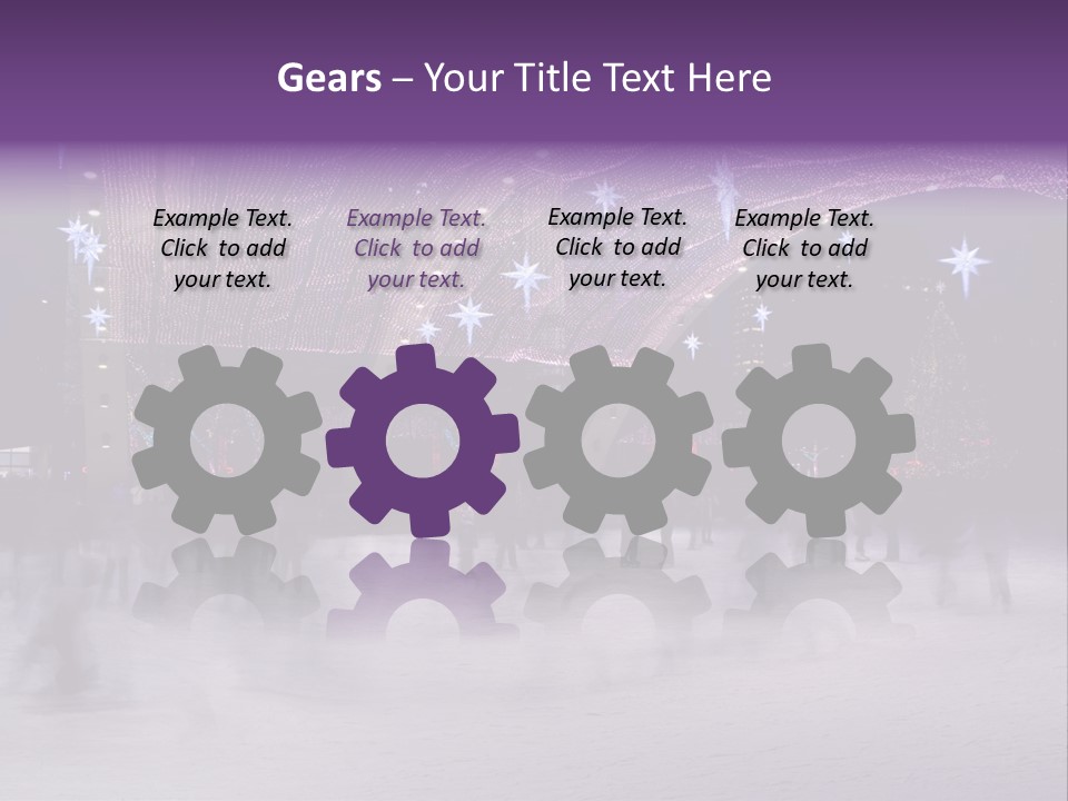 A Group Of People Skating On An Ice Rink PowerPoint Template