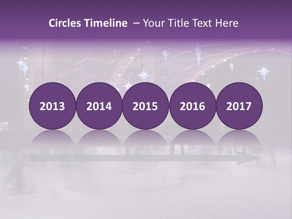 A Group Of People Skating On An Ice Rink PowerPoint Template