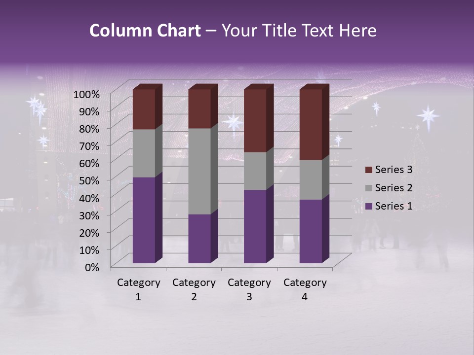 A Group Of People Skating On An Ice Rink PowerPoint Template