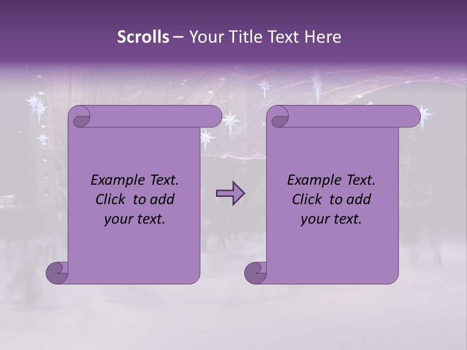 A Group Of People Skating On An Ice Rink PowerPoint Template