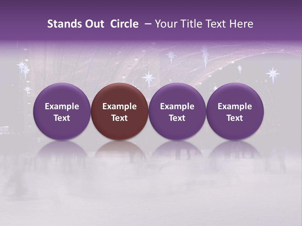 A Group Of People Skating On An Ice Rink PowerPoint Template