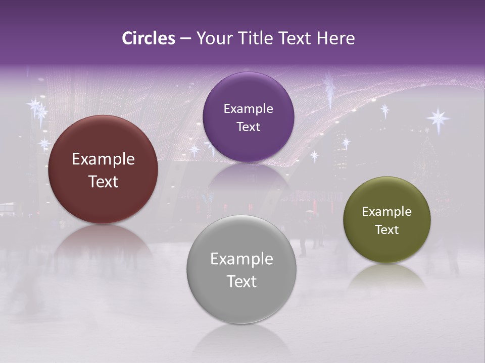 A Group Of People Skating On An Ice Rink PowerPoint Template