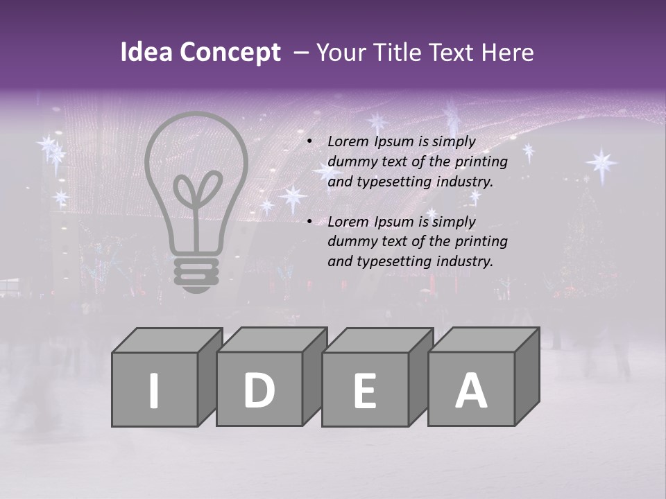 A Group Of People Skating On An Ice Rink PowerPoint Template