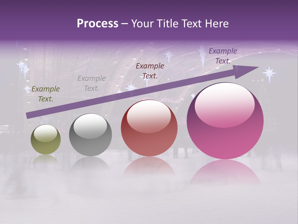 A Group Of People Skating On An Ice Rink PowerPoint Template