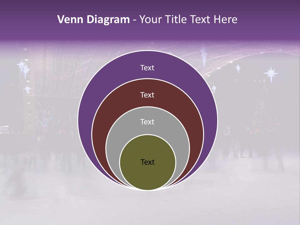 A Group Of People Skating On An Ice Rink PowerPoint Template