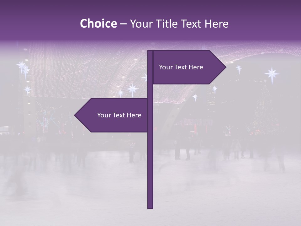 A Group Of People Skating On An Ice Rink PowerPoint Template