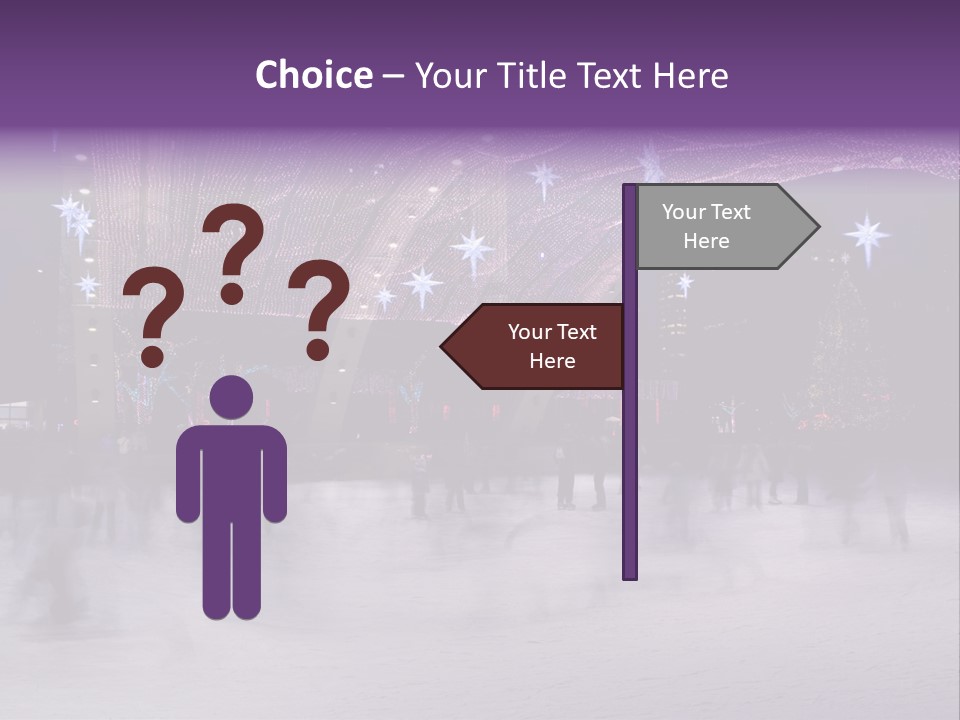 A Group Of People Skating On An Ice Rink PowerPoint Template