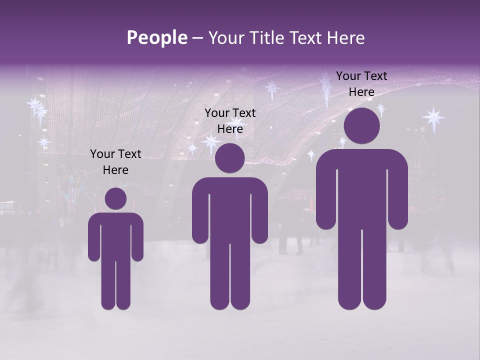 A Group Of People Skating On An Ice Rink PowerPoint Template