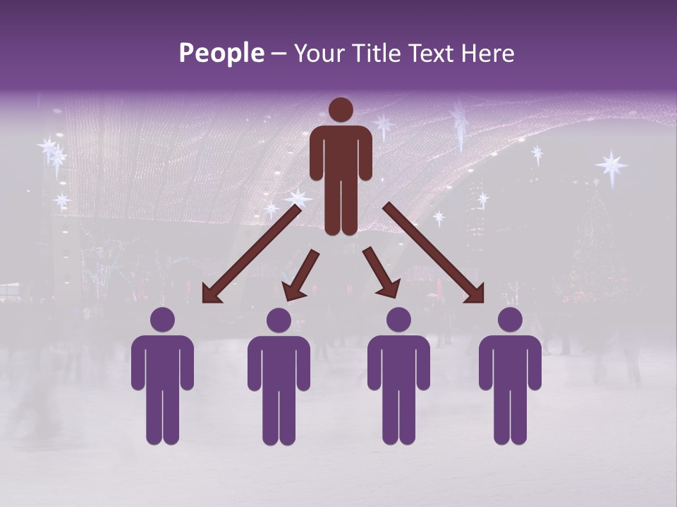 A Group Of People Skating On An Ice Rink PowerPoint Template