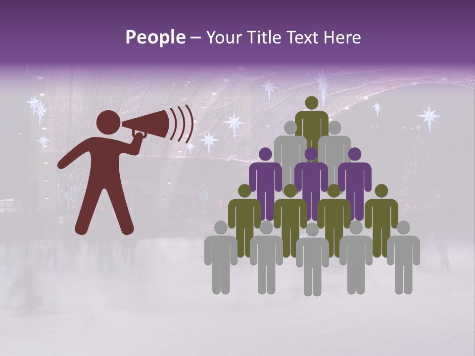 A Group Of People Skating On An Ice Rink PowerPoint Template