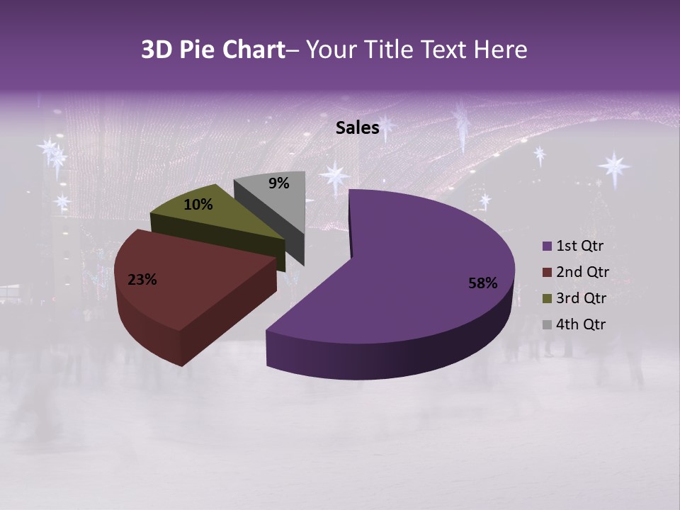 A Group Of People Skating On An Ice Rink PowerPoint Template