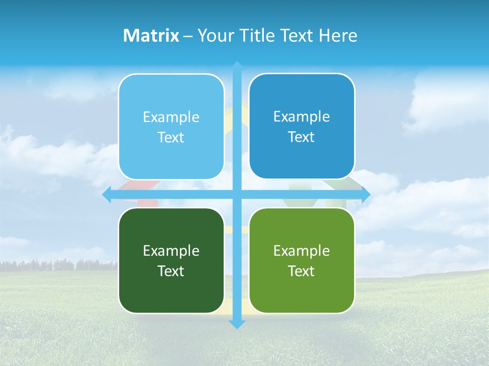 A House With Arrows Going Up In The Air PowerPoint Template