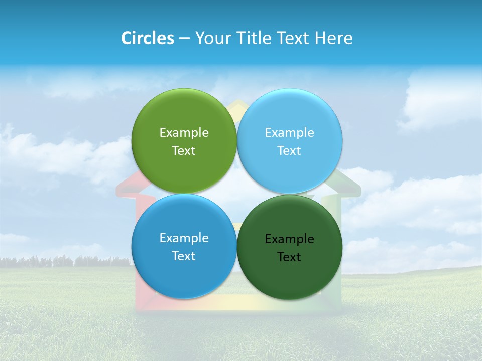 A House With Arrows Going Up In The Air PowerPoint Template