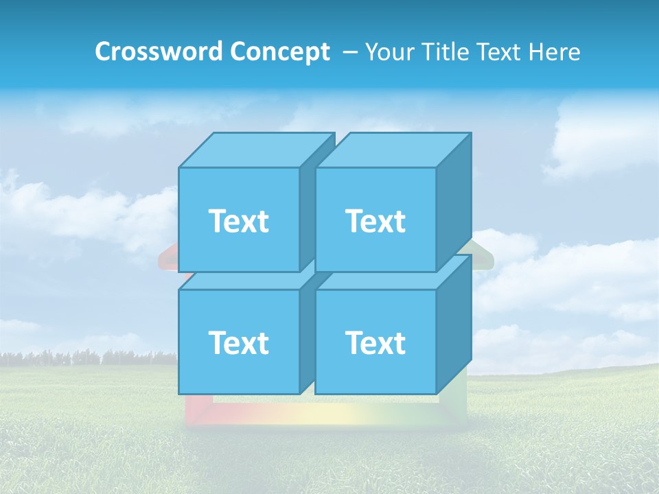 A House With Arrows Going Up In The Air PowerPoint Template