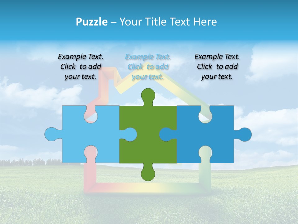 A House With Arrows Going Up In The Air PowerPoint Template