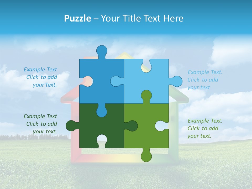 A House With Arrows Going Up In The Air PowerPoint Template