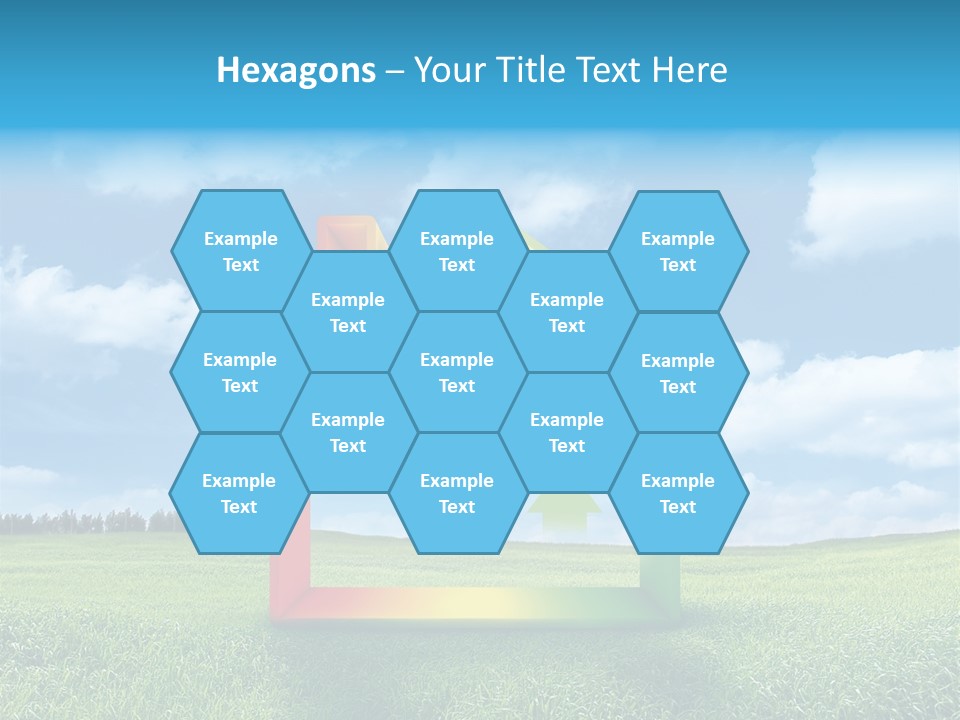 A House With Arrows Going Up In The Air PowerPoint Template