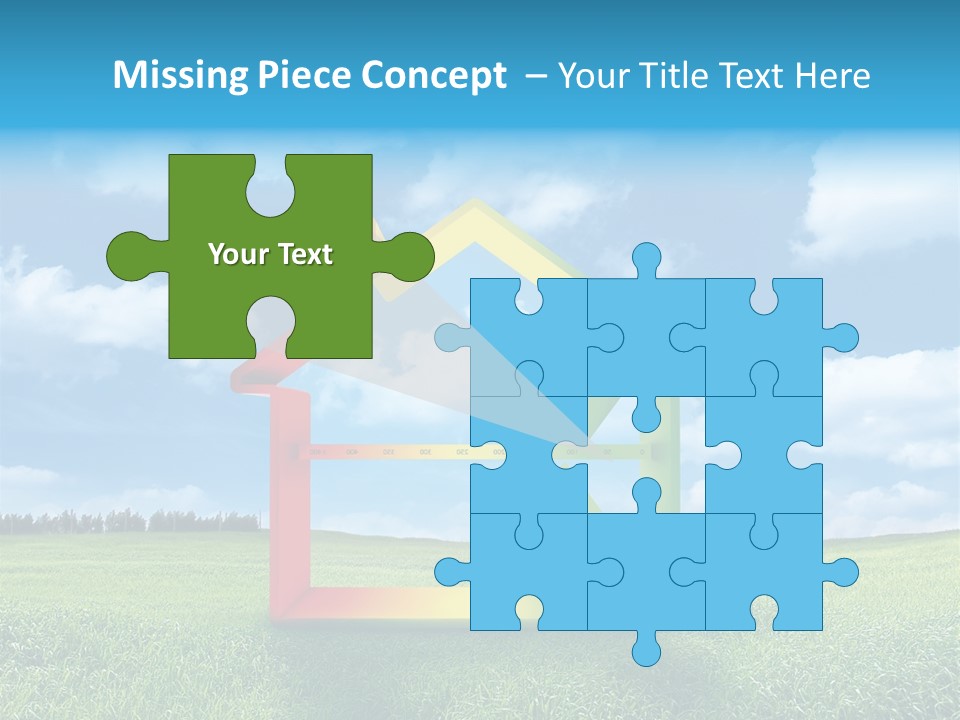 A House With Arrows Going Up In The Air PowerPoint Template