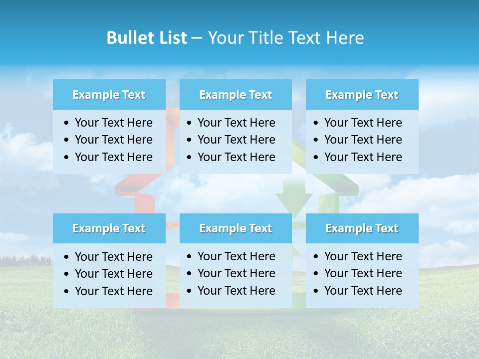 A House With Arrows Going Up In The Air PowerPoint Template