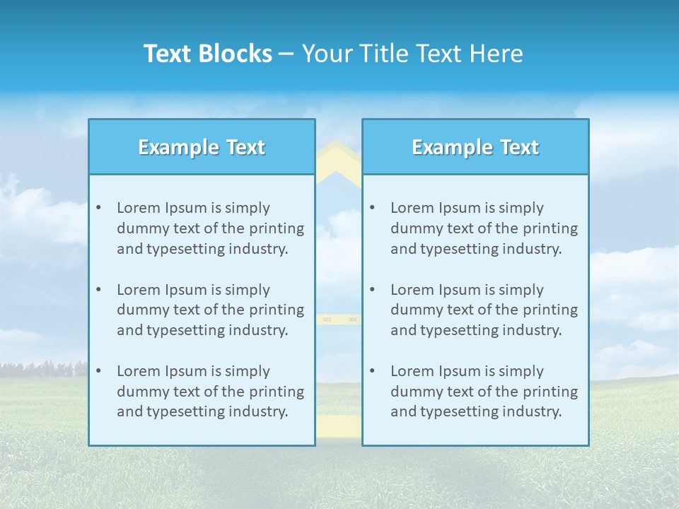 A House With Arrows Going Up In The Air PowerPoint Template