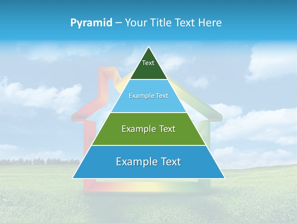 A House With Arrows Going Up In The Air PowerPoint Template