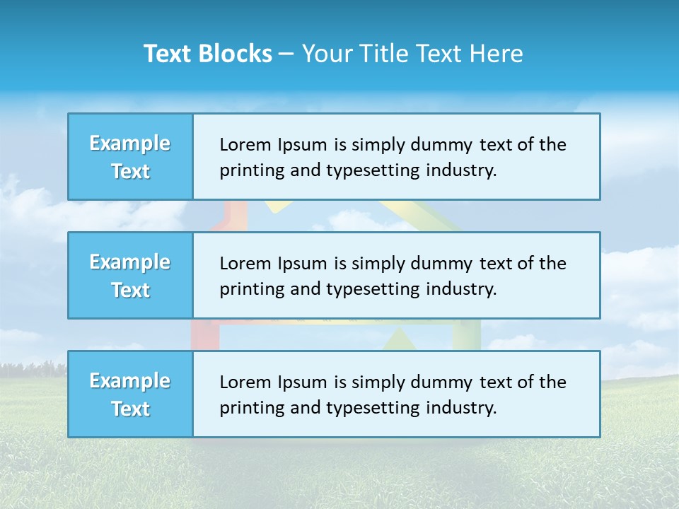 A House With Arrows Going Up In The Air PowerPoint Template
