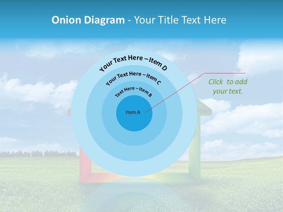 A House With Arrows Going Up In The Air PowerPoint Template