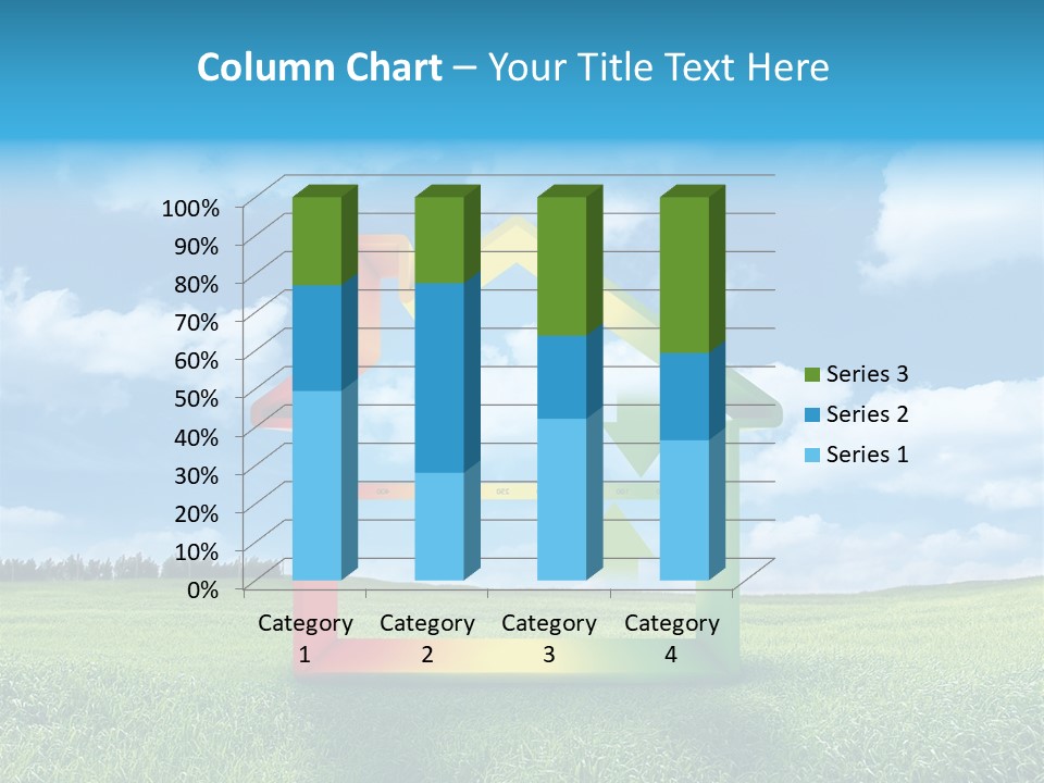 A House With Arrows Going Up In The Air PowerPoint Template