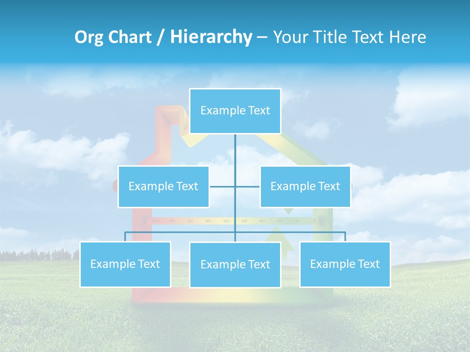 A House With Arrows Going Up In The Air PowerPoint Template