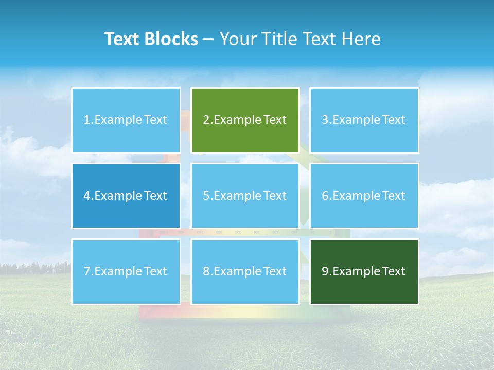 A House With Arrows Going Up In The Air PowerPoint Template