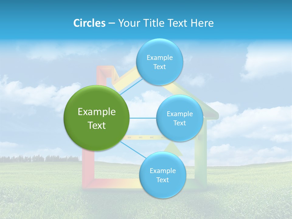 A House With Arrows Going Up In The Air PowerPoint Template