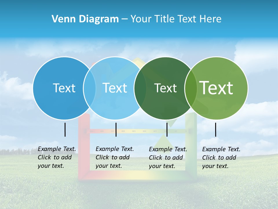 A House With Arrows Going Up In The Air PowerPoint Template