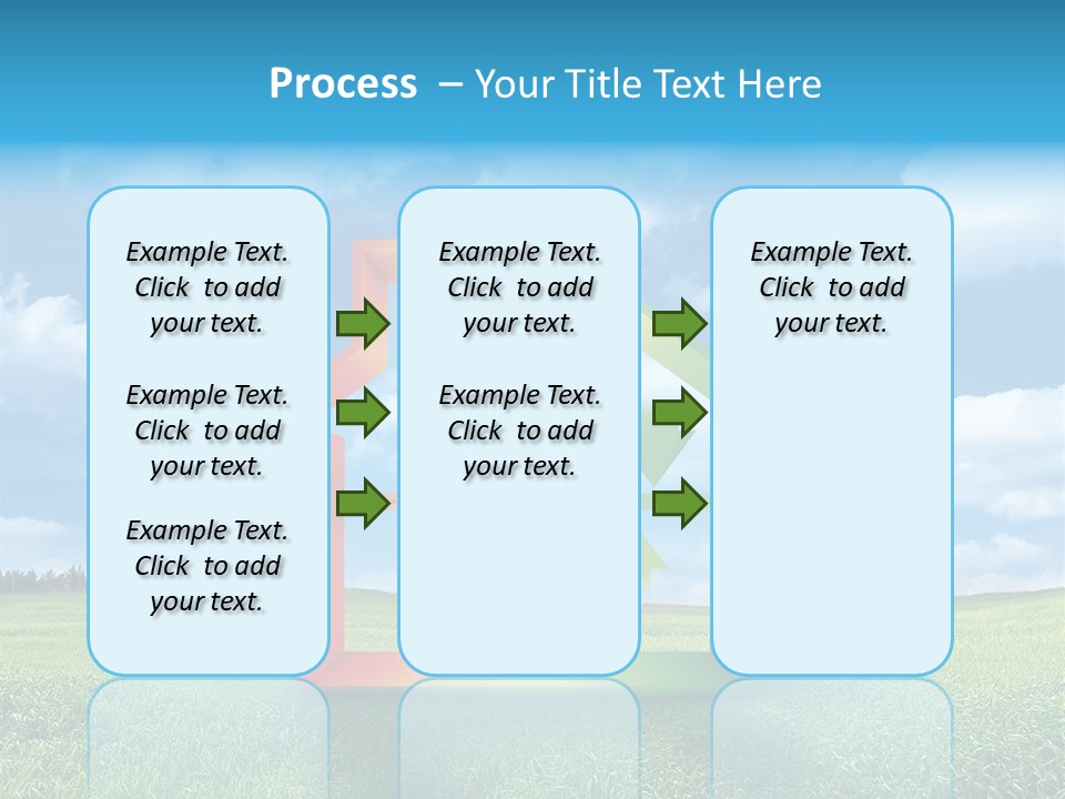 A House With Arrows Going Up In The Air PowerPoint Template