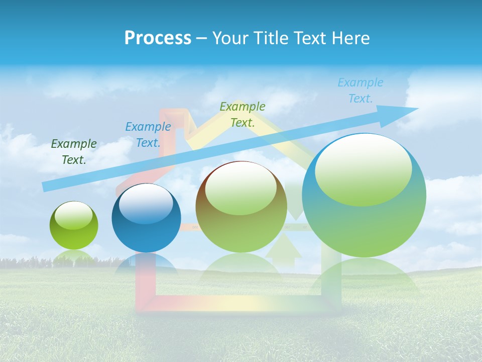 A House With Arrows Going Up In The Air PowerPoint Template