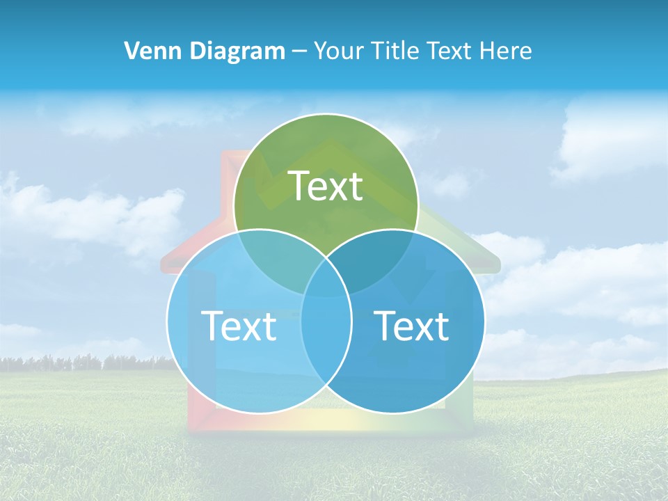 A House With Arrows Going Up In The Air PowerPoint Template