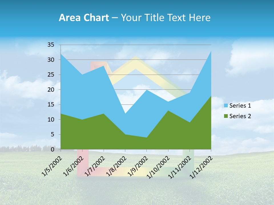 A House With Arrows Going Up In The Air PowerPoint Template