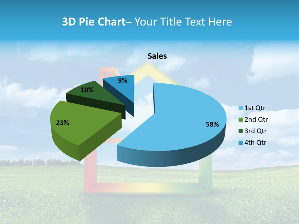 A House With Arrows Going Up In The Air PowerPoint Template