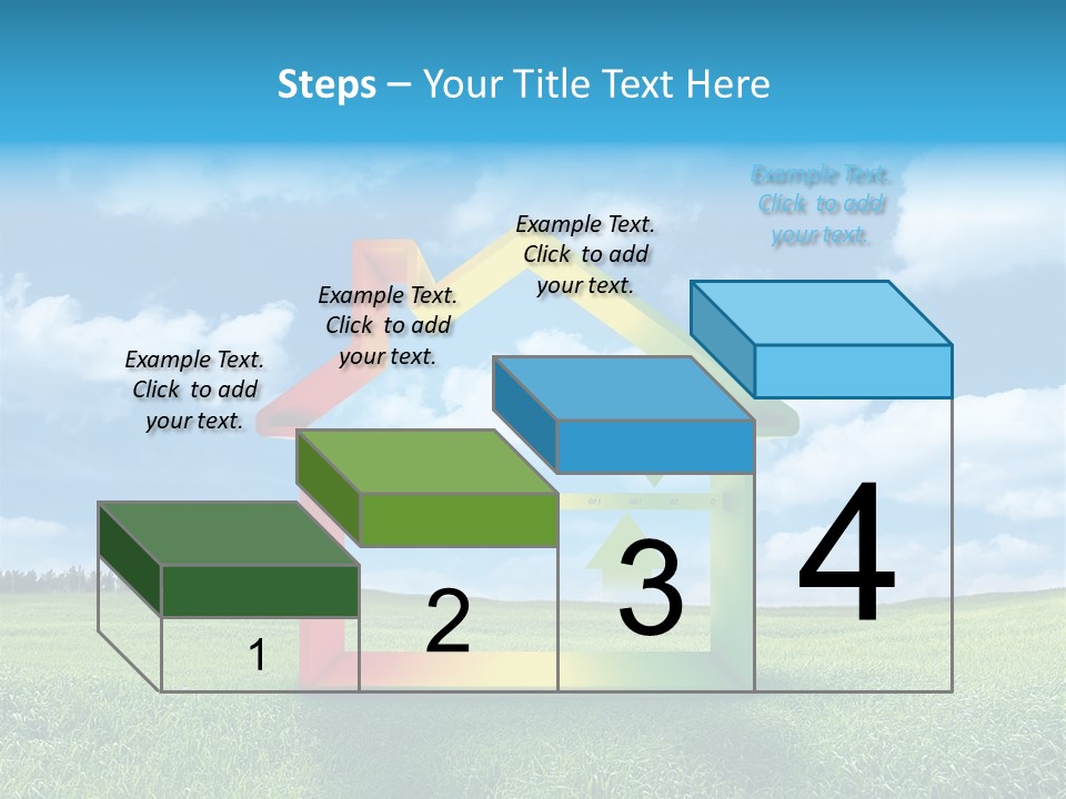 A House With Arrows Going Up In The Air PowerPoint Template