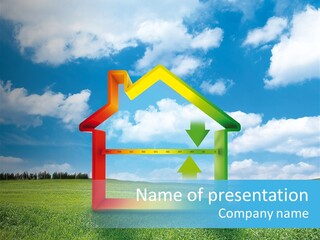 A House With Arrows In The Shape Of A House PowerPoint Template