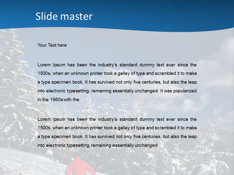A Person In A Red Jacket Skiing Down A Hill PowerPoint Template