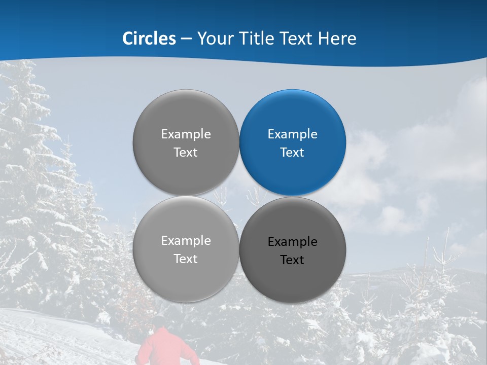 A Person In A Red Jacket Skiing Down A Hill PowerPoint Template