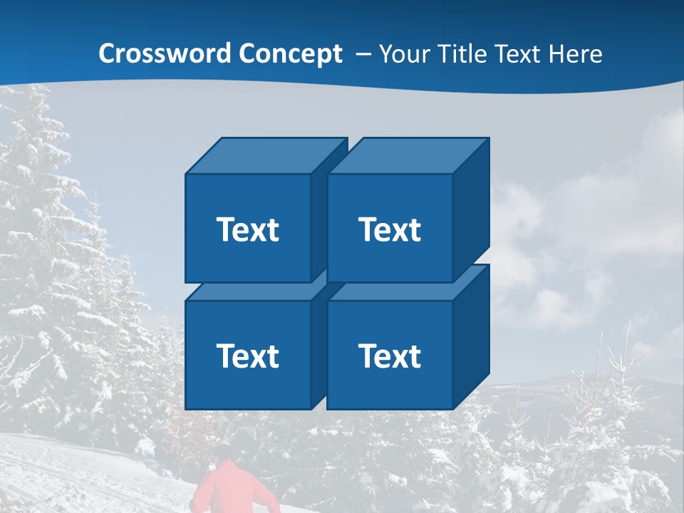 A Person In A Red Jacket Skiing Down A Hill PowerPoint Template