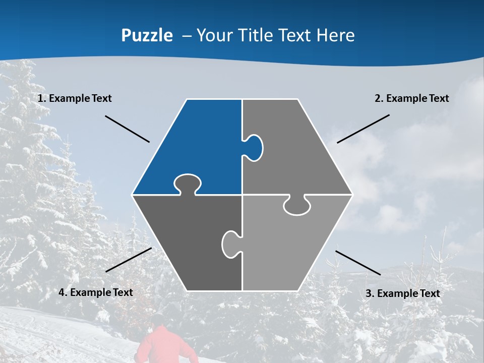 A Person In A Red Jacket Skiing Down A Hill PowerPoint Template