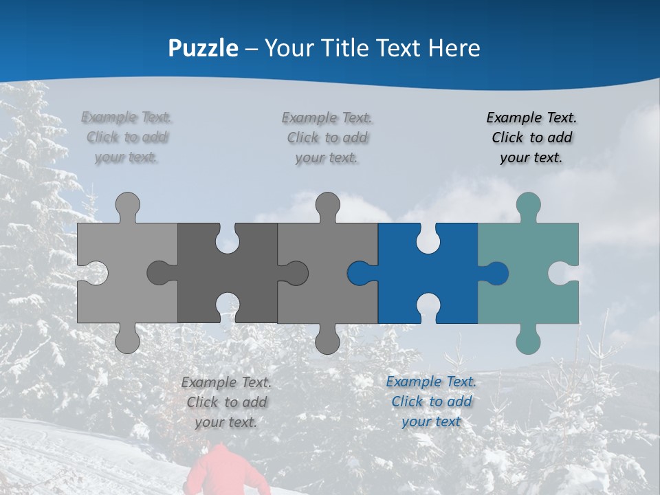 A Person In A Red Jacket Skiing Down A Hill PowerPoint Template