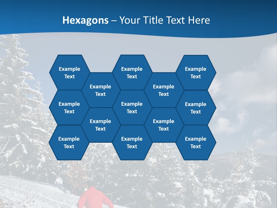 A Person In A Red Jacket Skiing Down A Hill PowerPoint Template