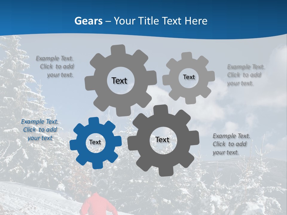 A Person In A Red Jacket Skiing Down A Hill PowerPoint Template