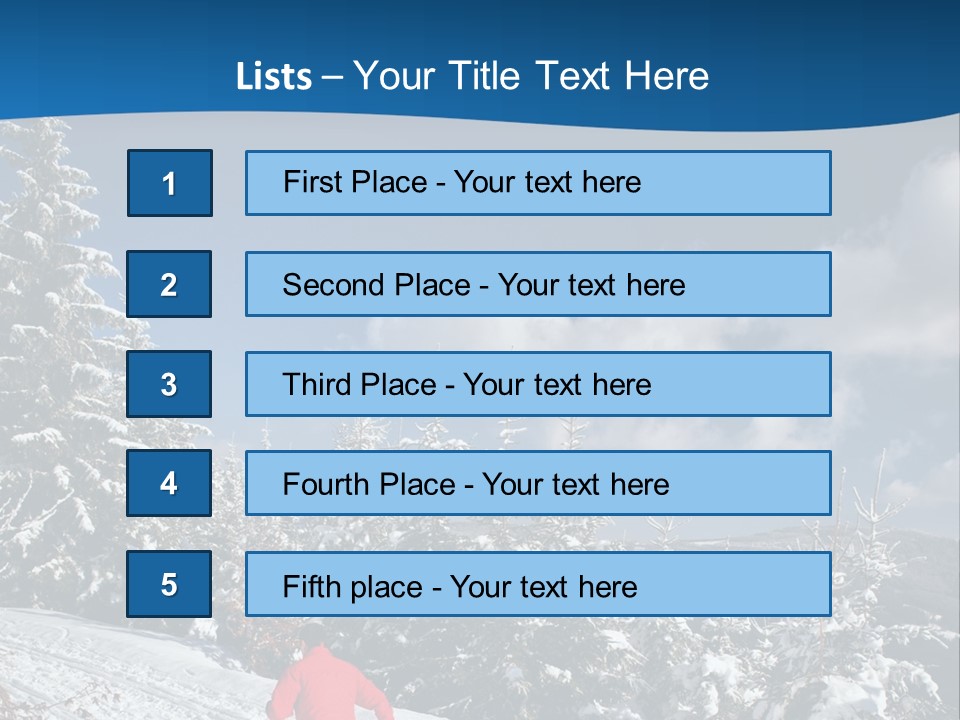 A Person In A Red Jacket Skiing Down A Hill PowerPoint Template