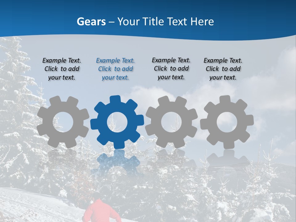 A Person In A Red Jacket Skiing Down A Hill PowerPoint Template